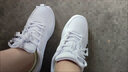 特步男鞋板鞋男2025年秋冬新款皮面小白鞋休闲鞋轻便徒步运动鞋子男 白色-0065 41 实拍图