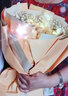 馨长存鲜花速递玫瑰花向日葵花束送女友生日表白礼物全国同城配送 33朵香槟玫瑰花束满天星款 实拍图
