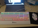 MUMRE 牧马人K200手托机械键盘鼠标套装全键游戏外设台式电脑笔记本多媒体旋钮有线电竞键鼠耳机三件套 K200白色青轴混光+M1电竞游戏鼠标+7.1耳机 实拍图