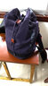 新潮代背包男帆布休闲复古双肩包大容量旅行包初高中大学生书包电脑包 2005蓝黑色【可放15.6英寸电脑】 双肩包 实拍图