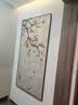 墨派（Mopai）【热销TOP1】玄关装饰画竖版现代简约走廊过道背景墙壁画入户挂画 九鱼招财 90*180cm烤瓷镶钻+铝合金边框 实拍图