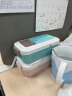 阿司倍鹭（ASVEL）微波炉加热饭盒便携密封学生儿童水果餐盒零食盒单层青色500ml 实拍图
