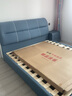 芝木轩床 双人床真皮床主卧 现代简约实木皮艺卧室家具 床+床头柜*1（颜色请备注） 1.8m*2.0m储物气动床 无三抽 实拍图