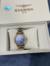 冠琴（GUANQIN）瑞士认证手表女士全自动机械表气质夜光防水女表圣诞节礼物送女友 优雅气质钢带玫蓝 实拍图