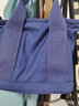 K兔手提包女多功能帆布单肩收纳包袋日系文艺便当包简约休闲帆布小包 深蓝小号（手提款） 实拍图