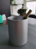 鹿为 金属笔筒圆形铝合金办公用品文具商务简约创意桌面收纳定制logo 大号高光款-优雅银-100*80*2.5mm 实拍图
