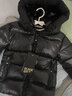 高梵黑金儿童鹅绒服旗舰中长款户外羽绒服男女童官方冬季亲子外套加厚 黑色亮面 130 实拍图