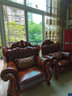 梦美斯宣沙发 美式实木雕花沙发欧式仿古真皮沙发大户型客厅123沙发 599 1+1+3组合沙发 实拍图