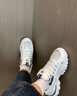 花花公子鞋子男鞋2025秋冬季新款运动鞋百搭休闲跑步厚底老爹鞋男加绒棉鞋 白色 39 实拍图