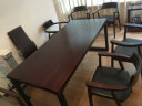晶耀实木会议桌长条桌大型12人会议室桌椅组合简约现代家用电脑办公洽谈桌椅组合 长120*宽60*高75，板厚5CM 晒单实拍图