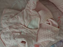 盛哲卡婴儿衣服0-3个月新生儿上衣夹棉保暖内衣长袖 粉色+白色（2件装） 52码（反袖口） 实拍图