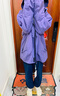罗蒙（ROMON）冲锋夹克男女户外运动登山服连帽外套防风防水风衣紫色XL 实拍图