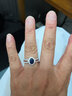 GEM STONE KING蓝宝石戒指女925银一款两戴双色套戒时尚简约送女朋友七夕节礼物 美7号 实拍图