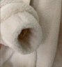 FANSILANEN范思蓝恩 新款短款宽松羽绒服女冬季仿羊羔毛颗粒绒外套214068 米白色 L 实拍图