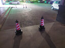 易方驾路锥反光锥禁止停车警示牌路桩路障锥雪糕筒停车桩请勿泊车告示牌 黑体中号款红白禁止停车 实拍图