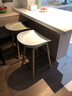 佳匠商场柜台实木家用吧台凳现代吧椅咖啡厅酒吧椅子定制客厅高腿凳子 白色 矮款 65cm 实拍图