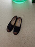 布舍元 单鞋女平底圆头妈妈鞋软底透气女士一脚蹬套脚懒人鞋中老年老人老北京布鞋女  210-1322 黑色 39 实拍图