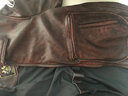 Show Stage复古石磨做旧头层牛皮真皮皮衣男士翻领夹克潮流机车服外套上衣 棕色 M 实拍图