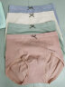 棉宜人【高弹亲肤】莫代尔内裤女中腰纯棉底裆抗菌透气三角裤无痕蕾丝 3条装 A-明黄色+甘草绿+奶茶色 均码 （推荐98-160斤） 实拍图