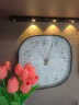 鹏创方形瑞士机芯夜光挂钟壁钟家用客厅卧室装饰钟表简约挂墙石英钟 实拍图