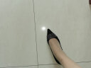 真美诗（Joy&peace）春季新款商场同款尖头细跟水钻单鞋YRW18AQ2 黑色（宽版） 36 晒单实拍图