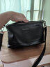 鳄鱼恤情人节礼物真皮包包女包头层牛皮斜挎包单肩包女士小方包生日 子夜黑+质量三包 实拍图