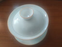 唯古 甜白釉盖碗茶杯茶具茶碗功夫三才碗简约现代纯色白瓷敬茶泡茶器喝茶 中号（满杯150ml） 实拍图