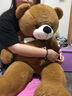 乐怡萱毛绒玩具泰迪熊大熊猫公仔布娃娃熊玩偶抱抱枕熊送女友情人节礼物 深棕色LOVE 1米 实拍图