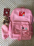 媚族  初中生书包女中学生韩版帆布双肩包街拍潮流个性百搭校园高中生背包 粉色 实拍图