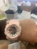 卡西欧（CASIO）送女友礼物女生学生运动电子表BABY-G智能防水防震潮流新年礼物 BA-110XGA-7A1奶油白 实拍图