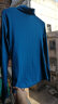 衣领飘飘高领纯色打底衫内搭女装加绒加厚春秋冬季长袖T恤上衣女士衣服棉 蓝色不加绒 M(95-105斤) 实拍图