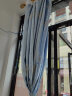 阿黎客厅卧室遮光竹节棉提花窗帘布 蓝色挂钩式3.0米宽*2.7米高 单片 实拍图