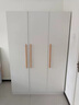 米囹衣柜家用卧室出租房用收纳子小户型板木板式简易组装平开门衣柜子 4门【浅胡桃+白】长140宽40高180 2门 x 组装 实拍图