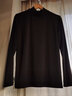 奥德里奇秋冬季长袖T恤男修身纯色莫代尔舒适内搭打底衫时尚百搭韩版中青年加绒保暖高领打底衫秋衣男装上衣 黑色加绒 L 实拍图