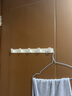 法路易（FALUYI）免打孔挂衣钩入户门后衣帽挂钩墙壁进门玄关衣服挂衣架壁挂式排钩 珠光白色—实心加厚【5钩】 实拍图