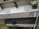 现代轻奢岩板无缝陶瓷一体盆浴室柜组合卫生间洗脸盆洗漱台定制 智能镜柜 150CM岩板陶瓷【无缝盆】 实拍图