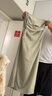 三彩独醒2024夏季新款吊带连衣裙优雅荡领收腰A字裙显瘦长裙气质 豆绿 L 165/88A 实拍图