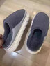 安尚芬居家防臭棉拖鞋男士大码秋冬季加绒室内保暖防滑软厚底地板拖女款 深灰 42-43 标准码 实拍图