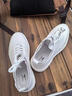 七匹狼鞋子男鞋头层牛皮板鞋冬季潮款休闲皮鞋简约纯色真皮运动鞋 3019 白色 40 皮鞋码 实拍图