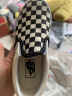 VANS范斯童鞋官方 Slip-On棋盘格亲子款舒适一脚蹬中大童帆布鞋 黑白棋盘格 28码 实测内长17.5cm 实拍图