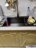 EOSO日本厨房水槽纳米不锈钢加厚大单槽淘菜洗手洗碗洗菜盆灰黑 75*48CM龙头+盆中盆+洗杯器+台控 SUS304 实拍图