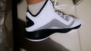 乔丹篮球鞋男鞋秋冬季皮面轻便减震防滑耐磨运动鞋青少年潮流球鞋男 乔丹白/黑色 45 实拍图
