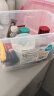 茶花收纳箱小号透明整理箱塑料储物箱手提带盖零食化妆品首饰收纳盒 透明红色(6.5L)1个 实拍图