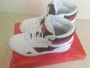 李宁（LI-NING）男鞋骑士时尚生活复古篮球鞋休闲鞋男子春秋季防滑皮革中高帮板鞋潮流运动鞋子 公牛红/白 41男(255mm) 实拍图