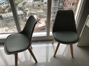 泍易那家 北欧ins风郁金香椅子小户型餐椅家用靠背椅洽谈办公接待皮革椅子 pu款2把装（默认发白色） 实拍图