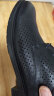 红蜻蜓夏季商务正装系带皮鞋男士镂空皮凉鞋打孔透气 WTA73761L黑色42 实拍图
