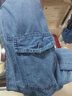 众安凯达夏季牛仔工作服套装男工厂车间工人工装厂服休闲工程服薄款劳保服 纽扣款套装 XL (175) 实拍图