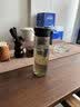 天喜（TIANXI）磁弹泡茶杯茶水分离磁吸tritan水杯男大容量户外便携运动健身水壶 【tritan】580ml-时尚黑椭圆款 实拍图