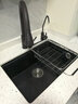 意狄讴（Yedeeo）意大利石英石水槽厨房洗手池洗菜盆花岗岩单槽台下盆洗碗槽黑7088 【7065SY】650*450全套配置 实拍图