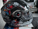 LS2摩托车头盔男女全盔四季赛车防雾3C跑盔卡丁车四季安全帽FF358 黑红蓝疯狂(赠防雾贴+头套) XL(建议57-58头围） 实拍图